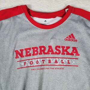 Adidas University of Nebraska Sweatshirt Men XL Crew Neck Pullover Long Sleeve